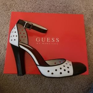 Black and white Guess heels